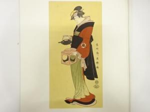 東州斎写楽　松本米三郎の仲居おつゆ　手摺浮世絵木版画